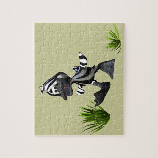 Niedlicher Cartoon Zebra Duck Puzzle (Vertikal)