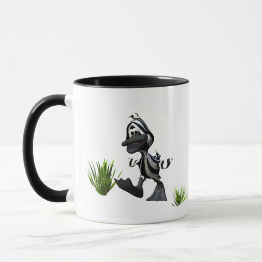 Niedlicher Cartoon Zebra Duck Tasse (Links)