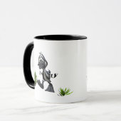 Niedlicher Cartoon Zebra Duck Tasse (Vorderseite Links)