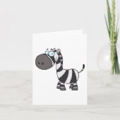 Niedlicher Cartoon Zebra Funny Animal Character Karte (Vorderseite)