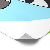 niedlicher Cartoon Zebra Poster (Ecke)