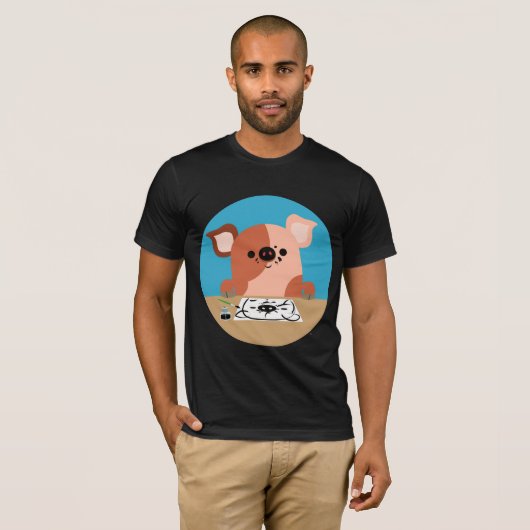 Niedlicher Cartoon Zeichnend Piglet-T - Shirt (Vorne ganz)