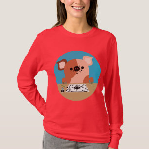 Niedlicher Cartoon Zeichnend Piglet WOmen T - Shir T-Shirt
