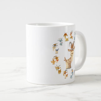 Niedlicher Cartoon Ziege Mandala Jumbo Tasse