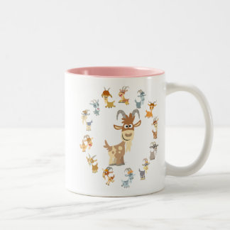 Niedlicher Cartoon Ziege Mandala Tasse