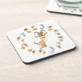 Niedlicher Cartoon Ziege Mandala Untersetzer Set (Linke Seite)