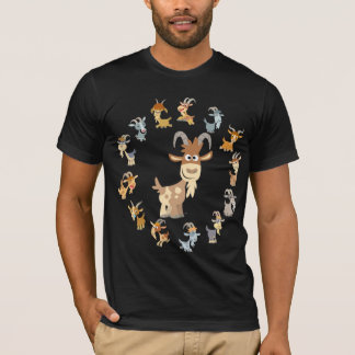 Niedlicher Cartoon-Ziegemandala-T - Shirt