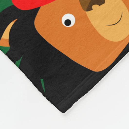 Niedlicher Cartoon Zion Fleecedecke (Ecke)