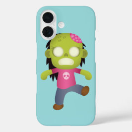 Niedlicher Cartoon Zombie Girl iPhone 16 Hülle
