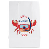 Niedlicher Cartoon zum Schnorcheln Mittlere Geschenktüte (Rückseite)