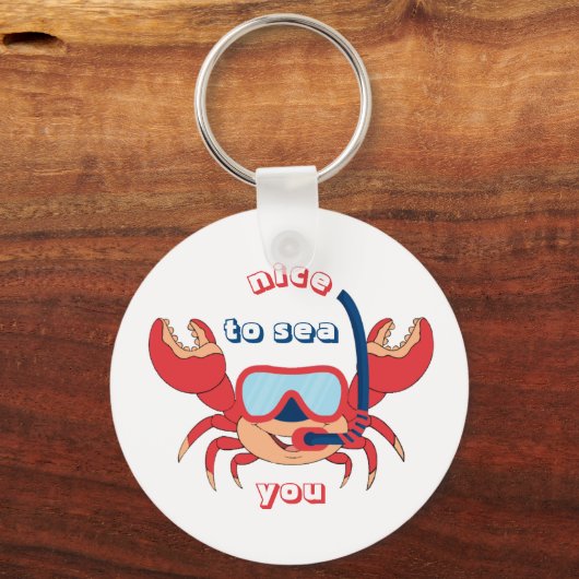 Niedlicher Cartoon zum Schnorcheln Schlüsselanhänger (Vorderseite)