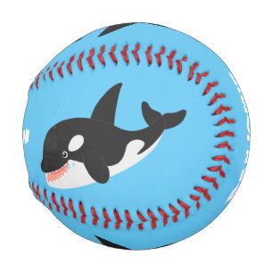 Niedlicher Cartoon zur Illustration von Wal Baseball