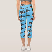 Niedlicher Cartoon zur Illustration von Wal Capri Leggings (Rückseite)