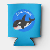 Niedlicher Cartoon zur Illustration von Wal Dosenkühler (Vorderseite)