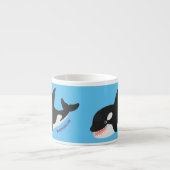 Niedlicher Cartoon zur Illustration von Wal Espressotasse (Vorderseite)