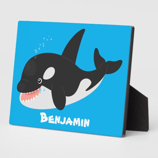 Niedlicher Cartoon zur Illustration von Wal Fotoplatte (Seite)