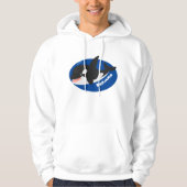 Niedlicher Cartoon zur Illustration von Wal Hoodie (Vorderseite)