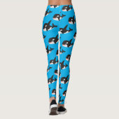Niedlicher Cartoon zur Illustration von Wal Leggings (Rückseite)