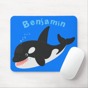 Niedlicher Cartoon zur Illustration von Wal Mousepad