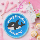 Niedlicher Cartoon zur Illustration von Wal Pappteller (Party)