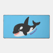 Niedlicher Cartoon zur Illustration von Wal Schreibtischunterlage (Vorderseite)