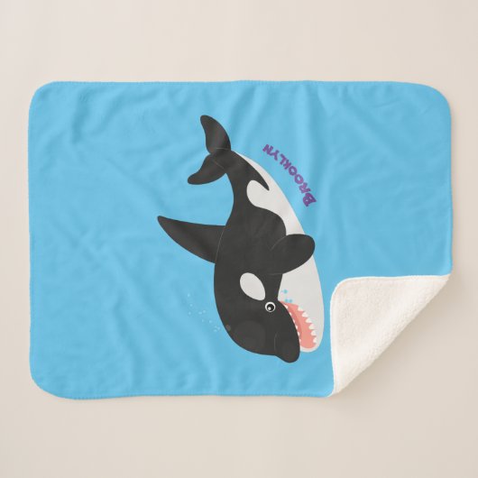 Niedlicher Cartoon zur Illustration von Wal Sherpadecke (Vorderseite (Horizontal))