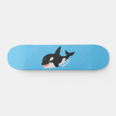 Niedlicher Cartoon zur Illustration von Wal Skateboard (Horizontal)