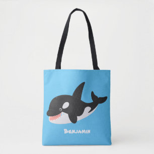Niedlicher Cartoon zur Illustration von Wal Tasche