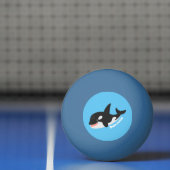 Niedlicher Cartoon zur Illustration von Wal Tischtennisball (Netto)