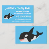 Niedlicher Cartoon zur Illustration von Wal Visitenkarte (Vorne/Hinten)