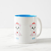 Niedlicher Cartoon Zweifarbige Tasse (VorderseiteRechts)