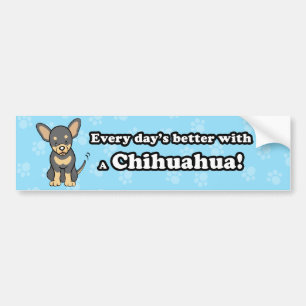 Niedlicher Cartoonchihuahua-Autoaufkleber Autoaufkleber