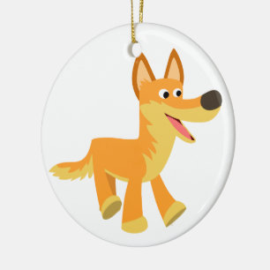 Niedlicher CartoonDingo Keramikornament