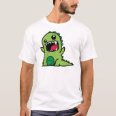 Niedlicher Cartoondinosaurier T-Shirt (Vorderseite)