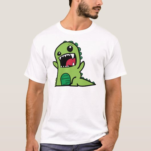 Niedlicher Cartoondinosaurier T-Shirt (Vorderseite)