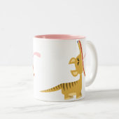 Niedlicher Cartoongähnende Thylacine-Tasse Zweifarbige Tasse (VorderseiteRechts)