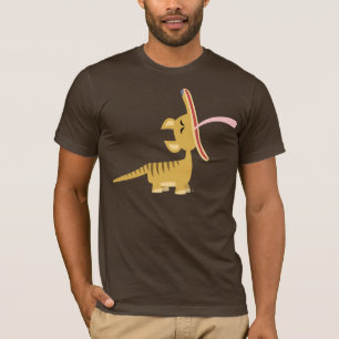 Niedlicher Cartoongähnender Thylacine-T - Shirt