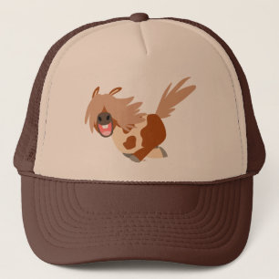 Niedlicher Cartoonglücklicher Truckerkappe