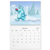 niedlicher Cartoonkalender Kalender (Feb 2027)