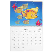 niedlicher Cartoonkalender Kalender (Mär 2026)