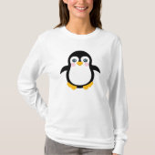 Niedlicher Cartoonpenguin-Entwurf T-Shirt (Vorderseite)