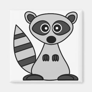 Niedlicher CartoonRaccoon Magnet