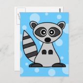 Niedlicher CartoonRaccoon Postkarte (Vorne/Hinten)