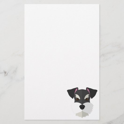 Niedlicher CartoonSchnauzer! Briefpapier (Vorderseite)