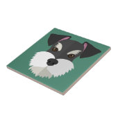 Niedlicher CartoonSchnauzer! Fliese (Seite)