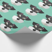 Niedlicher CartoonSchnauzer! Geschenkpapier (Ecke)
