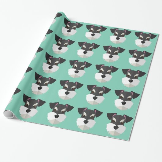 Niedlicher CartoonSchnauzer! Geschenkpapier (Ungerollt)