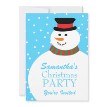 Niedlicher CartoonSnowman scherzt WeihnachtsParty