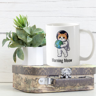 Niedlicher Cat Astronaut Cat Mama Pater Lover Cust Kaffeetasse