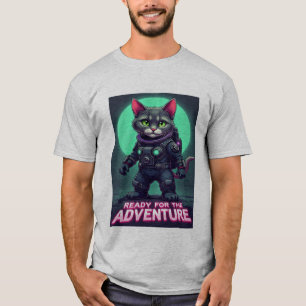 Niedlicher Cat Astronaut T - Shirt - Abenteuer ber